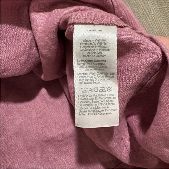 Madewell NWT Plus Bateau-Neck Tank in 100% Linen 4 XL Shaded Pink - Picture 5 of 10